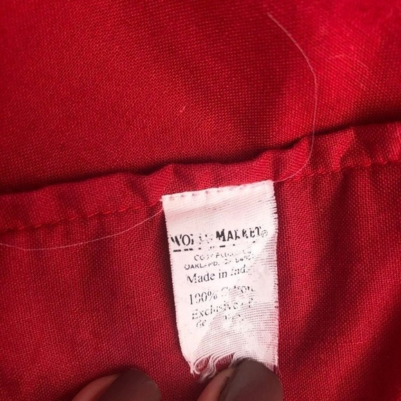 Beige floral embroidered lined‎ Table runner World Market tasseled 70" - Picture 7 of 10